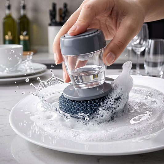 Automatic Soap Dispensing Dish Scrubber Brush – 2-in-1 Cleaning Solution