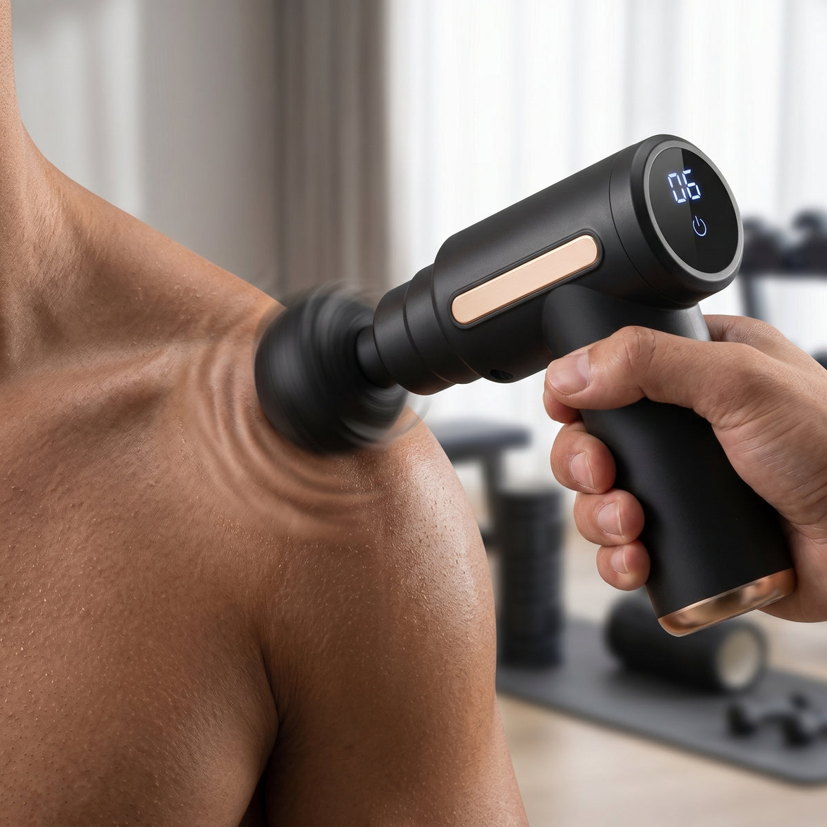 Deep Tissue Massage Gun | 4 Massage Heads | Digital Display