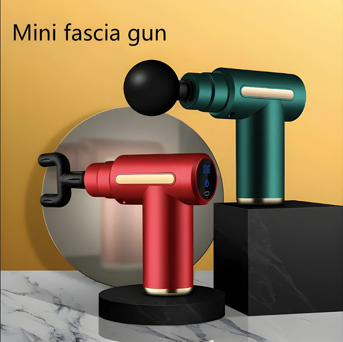 Deep Tissue Massage Gun | 4 Massage Heads | Digital Display