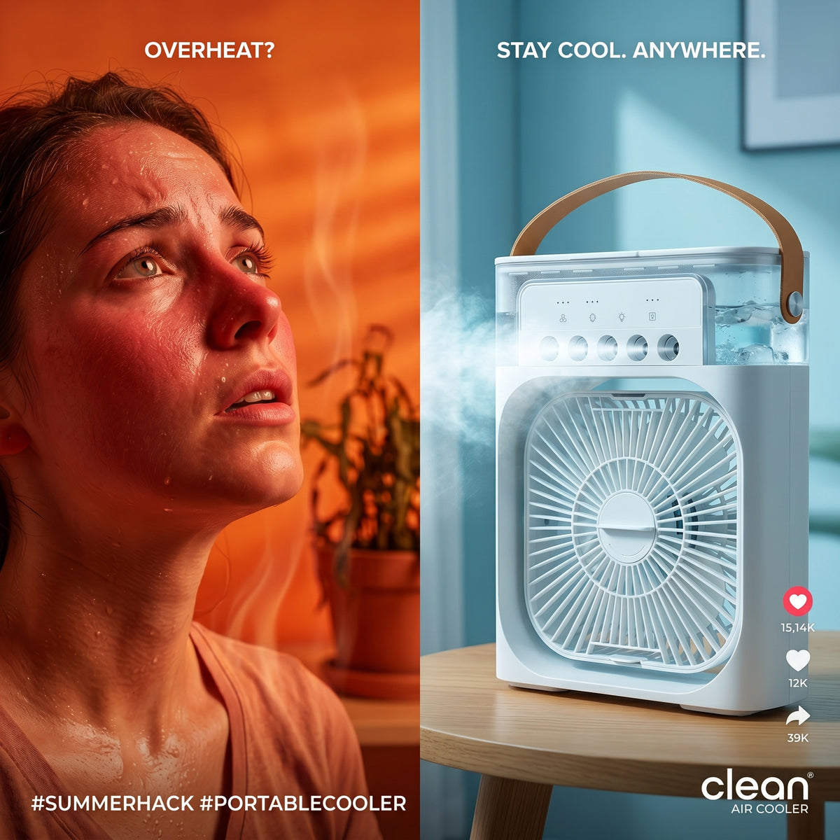 Portable Humidifier Cooling Fan